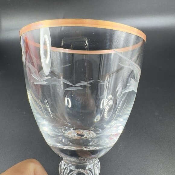 Lyngby Glassworks Lyngby Seagull Porter Glass Etched Birds Cups Glasses Set2 VTG - Picture 5 of 14